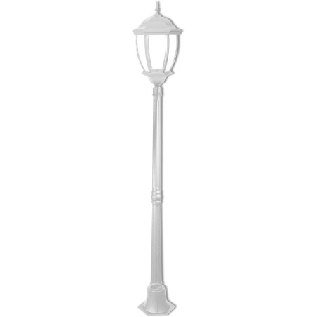 Lampione da giardino con palo lanterna da terra luce per esterno in alluminio e vetro con portalampada E27